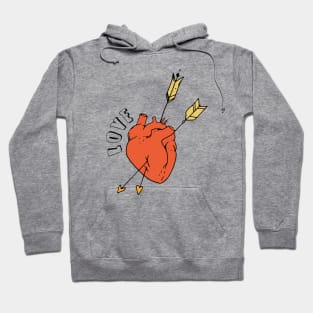 Love Hurts | Heart | Arrows | Red Hoodie